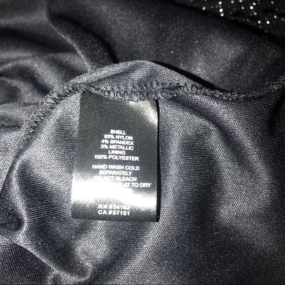 Jessica Howard Metallic black silver dress size 12 dress can fit larger size - Picture 7 of 11